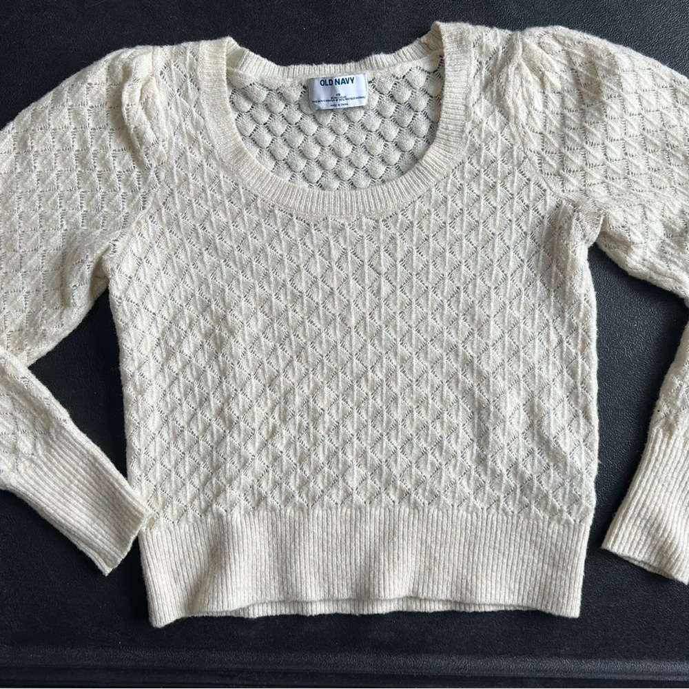 Old Navy Women's Textured Cream Sweater